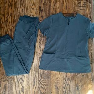 Mandala Scrubs set Pewter Gray